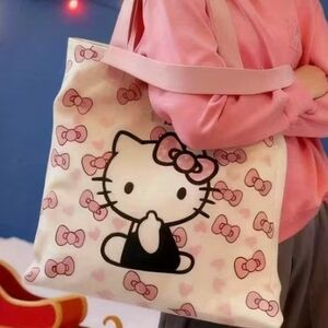 Hello Kitty Pink and White Tote Bag